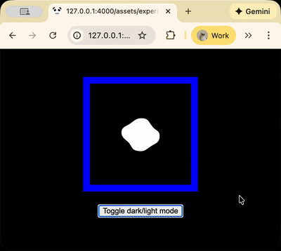 Animated gif of a sketch where the white blob is sort of blobbin around