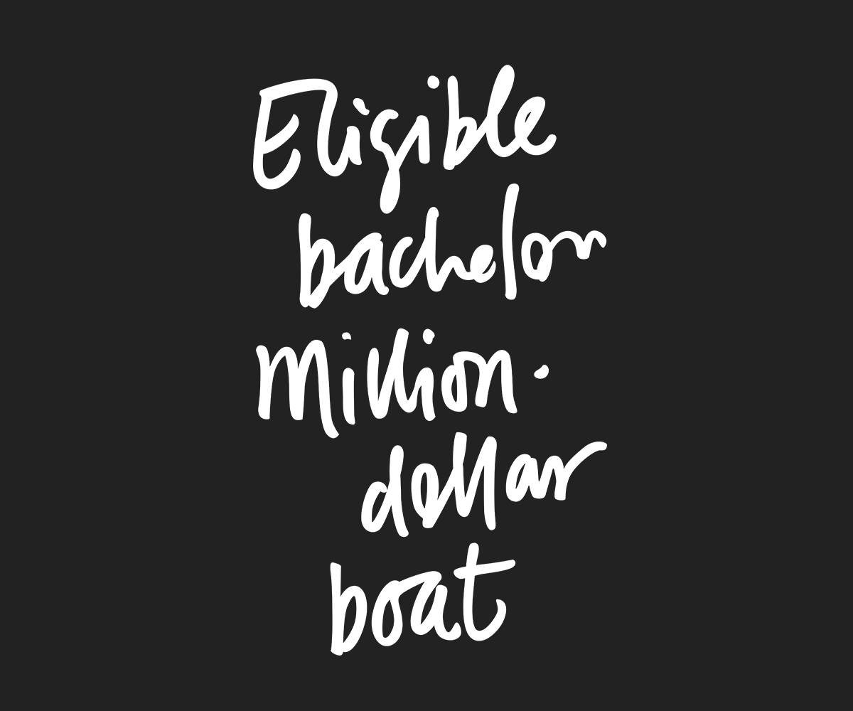 Eligible bachelor million dollar boat