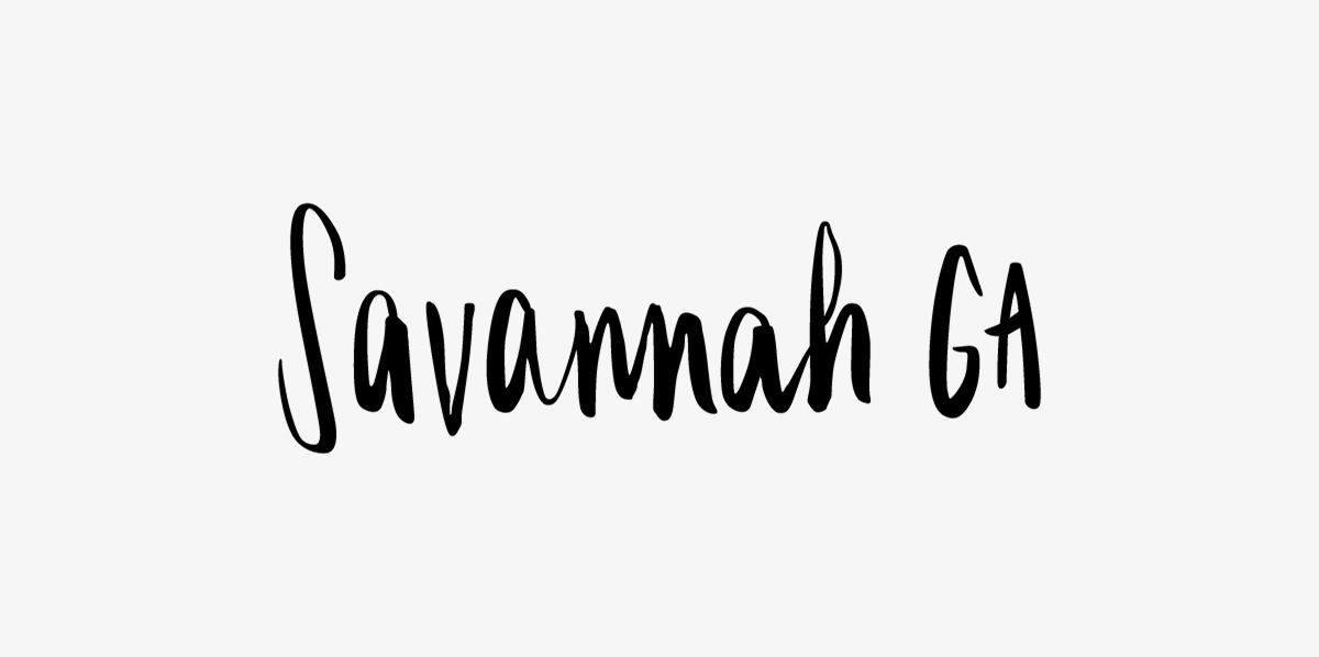 Savannah, GA in black!